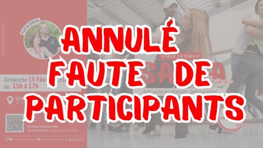 [ANNULÉ] Stage Salsa Cubaine avec Flo & David